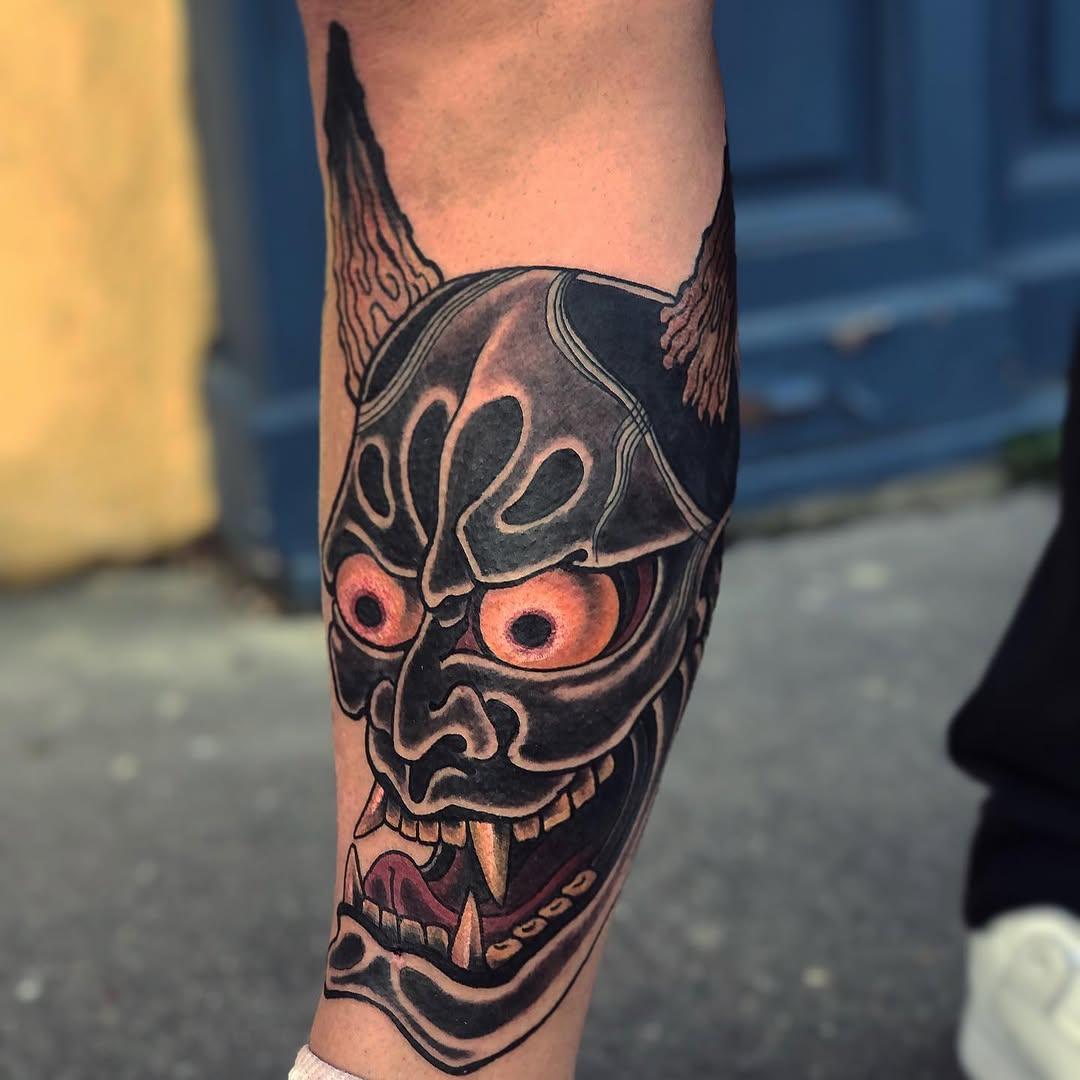 Tatouage démon crâne — alixge