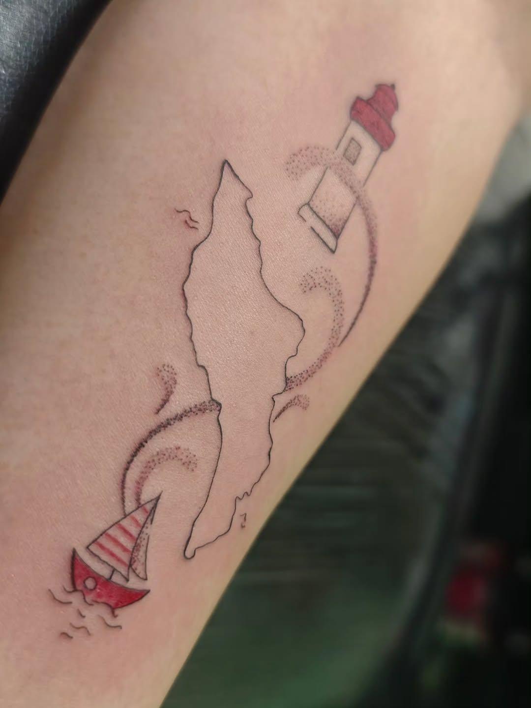 Tatouage Hommage île Oléron — chatodencre