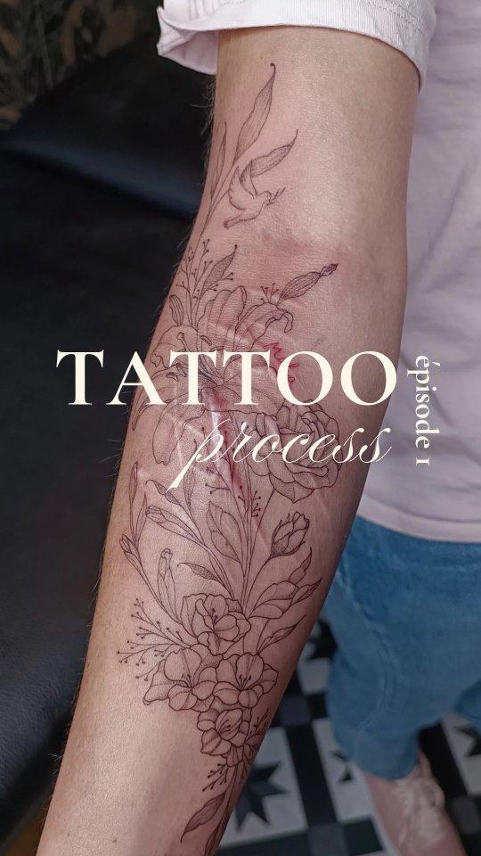 Tatouage Composition florale (floral composition) — sarah_tt35