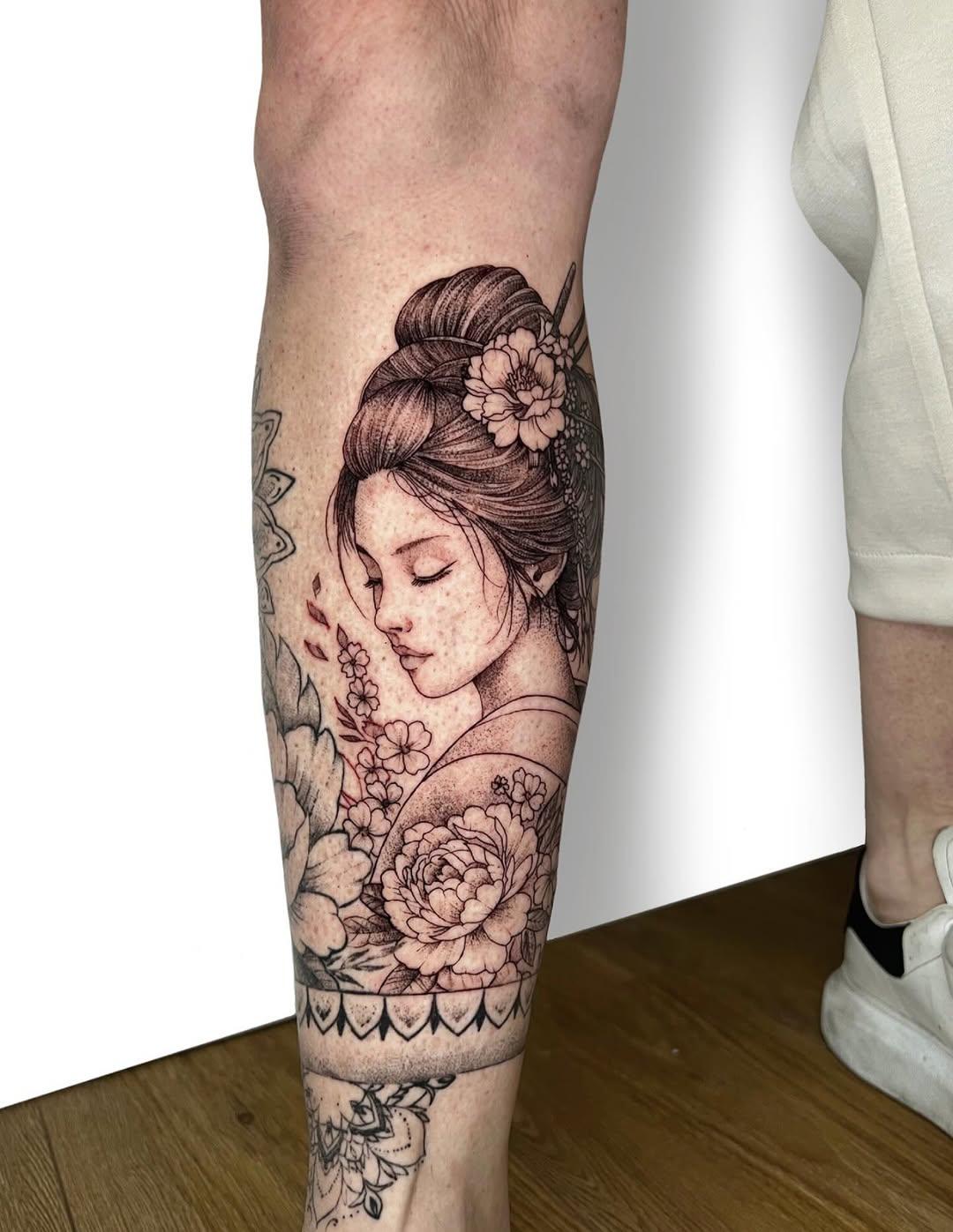 Tatouage Petit loup sketch finework — bruno.blacklion