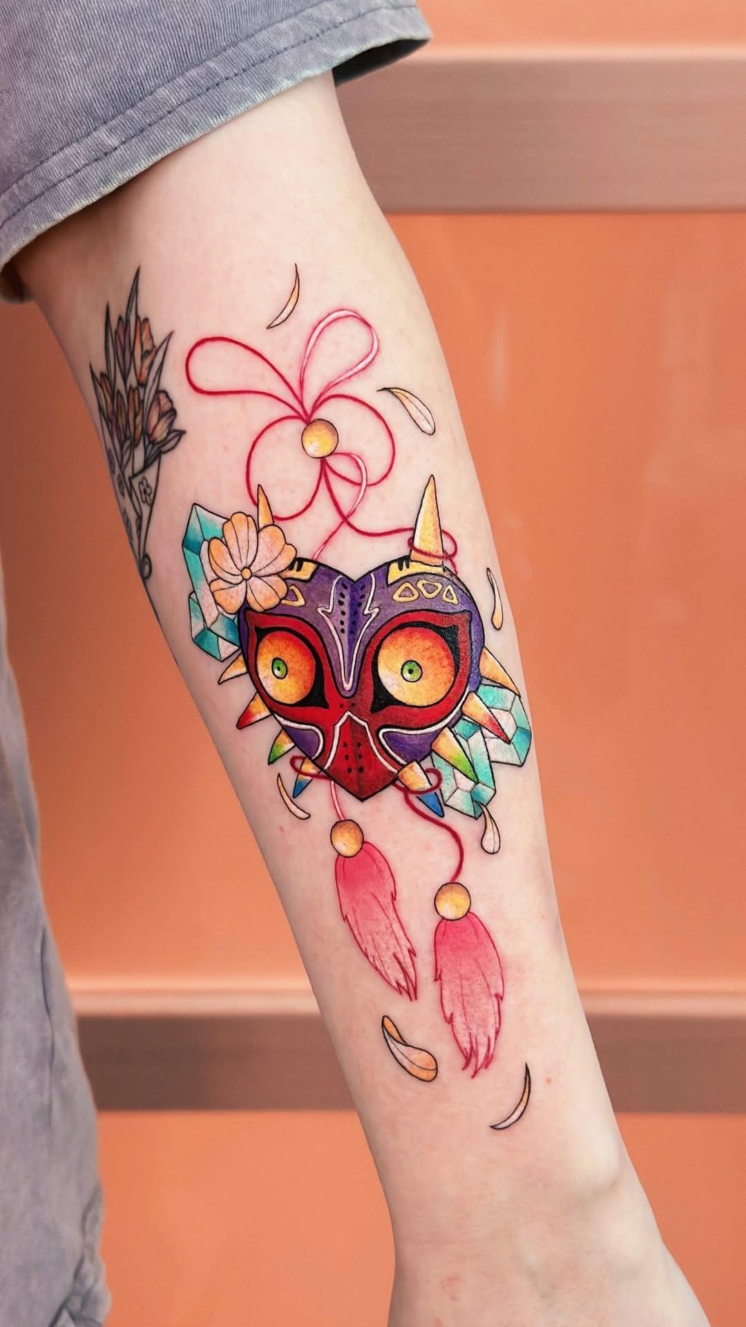 Tatouage Majora's Mask couleur — gabyowl
