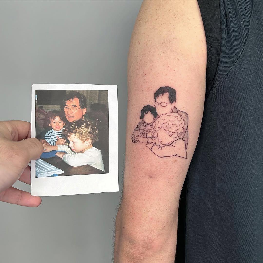 Tatouage Père et enfants — 1096ttt