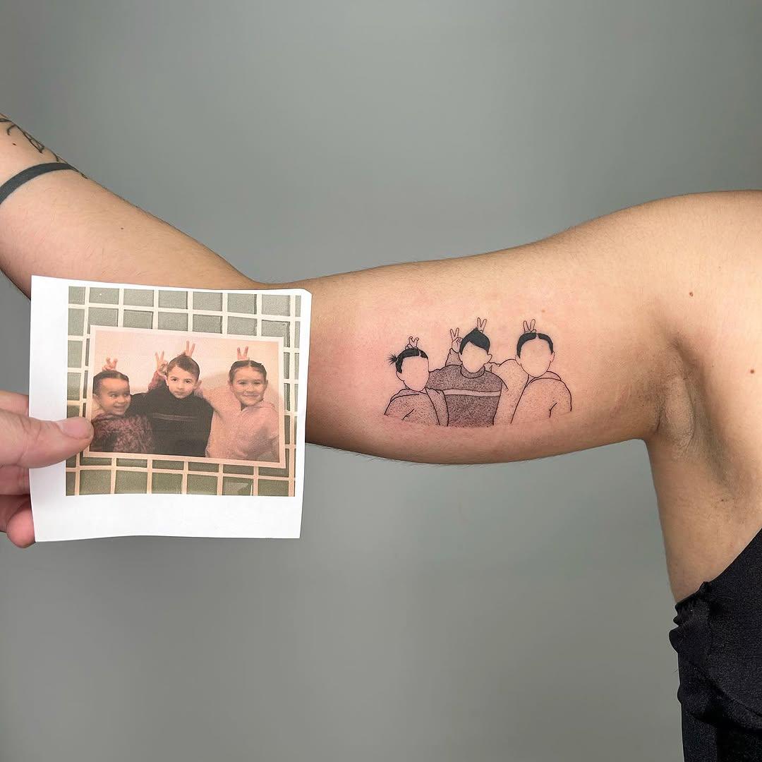 Tatouage Père et enfants — 1096ttt