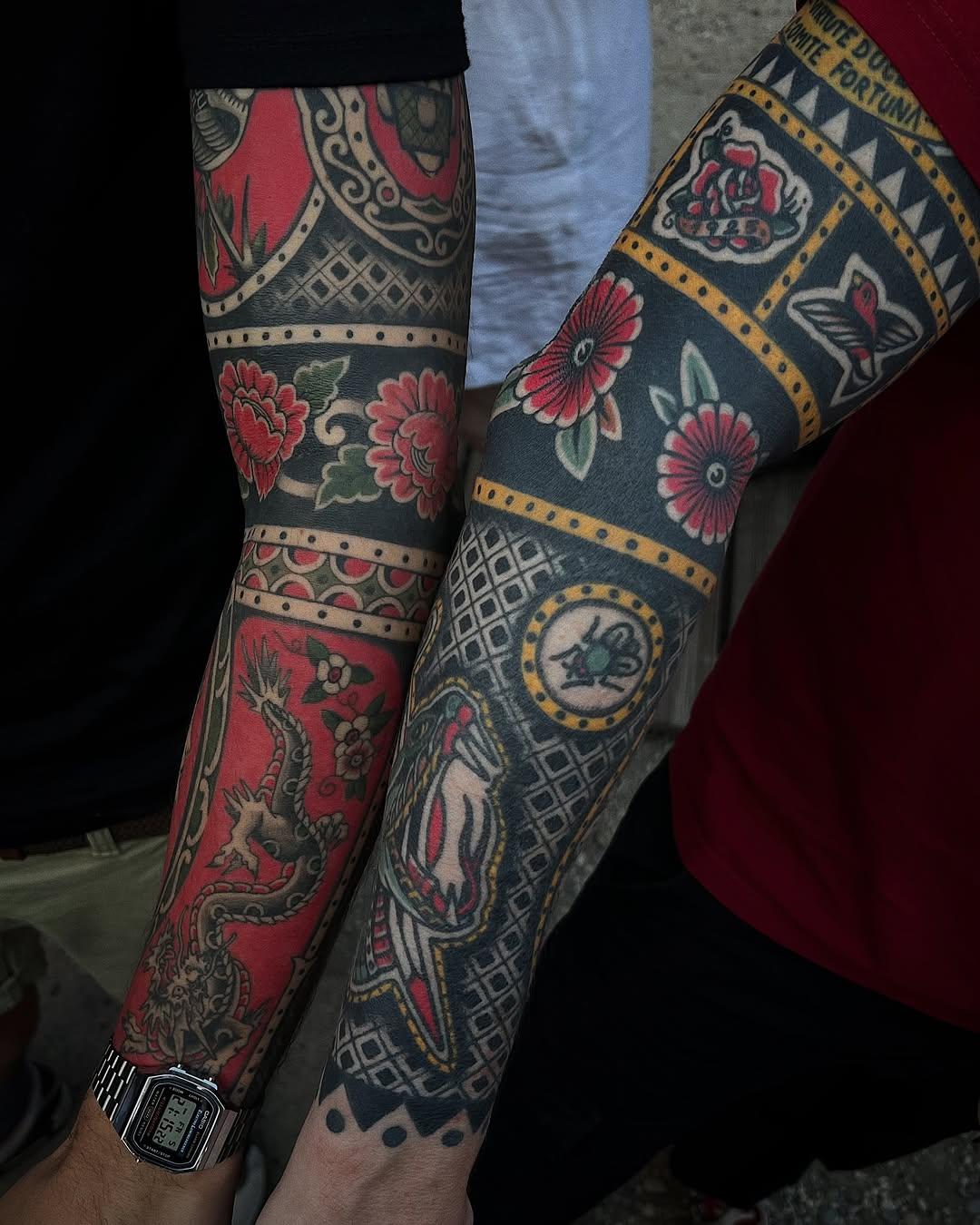 Tatouage Bracelet tradition cadre jambes — arthur_poncelin
