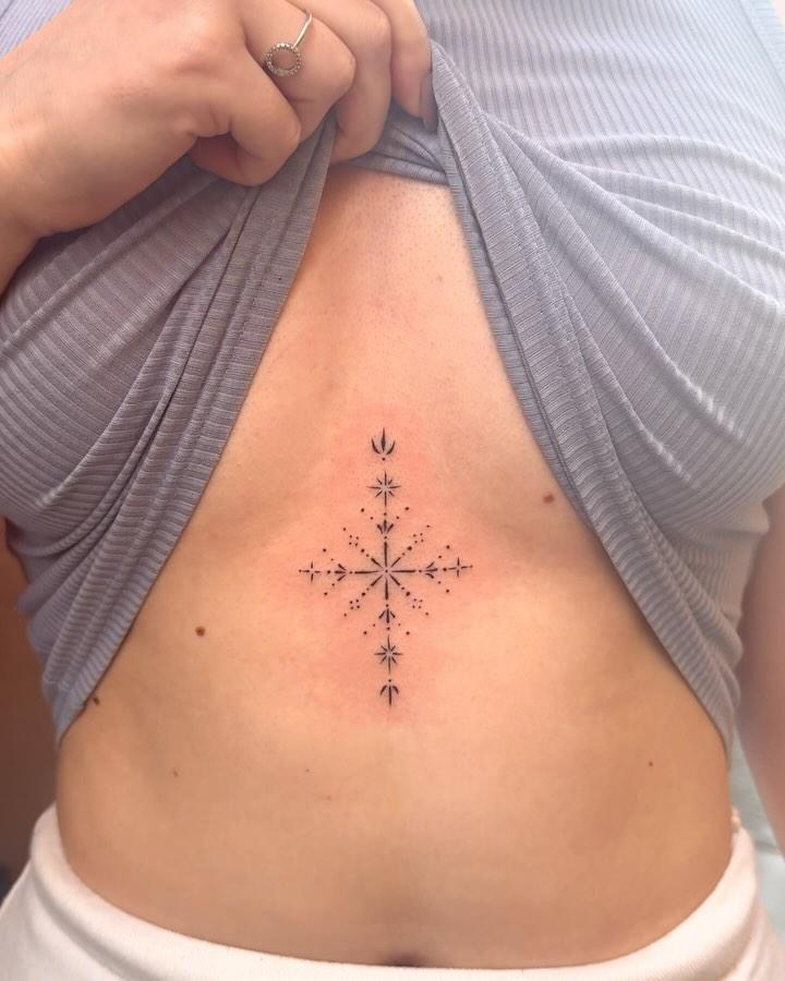 Tatouage Étoile géométrique — enorazmokettt