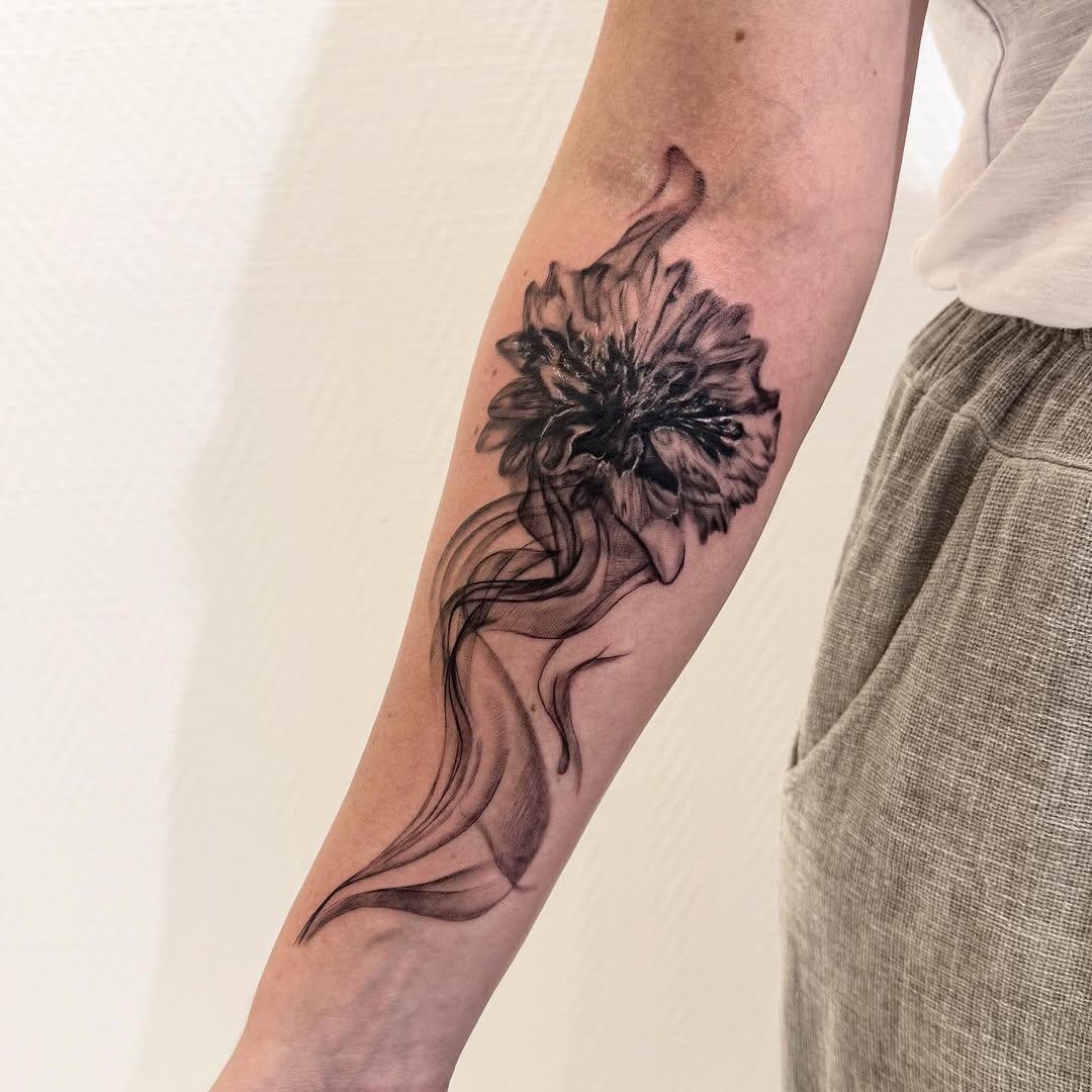 Tatouage Cover floral abstrait — sailorinkstudio