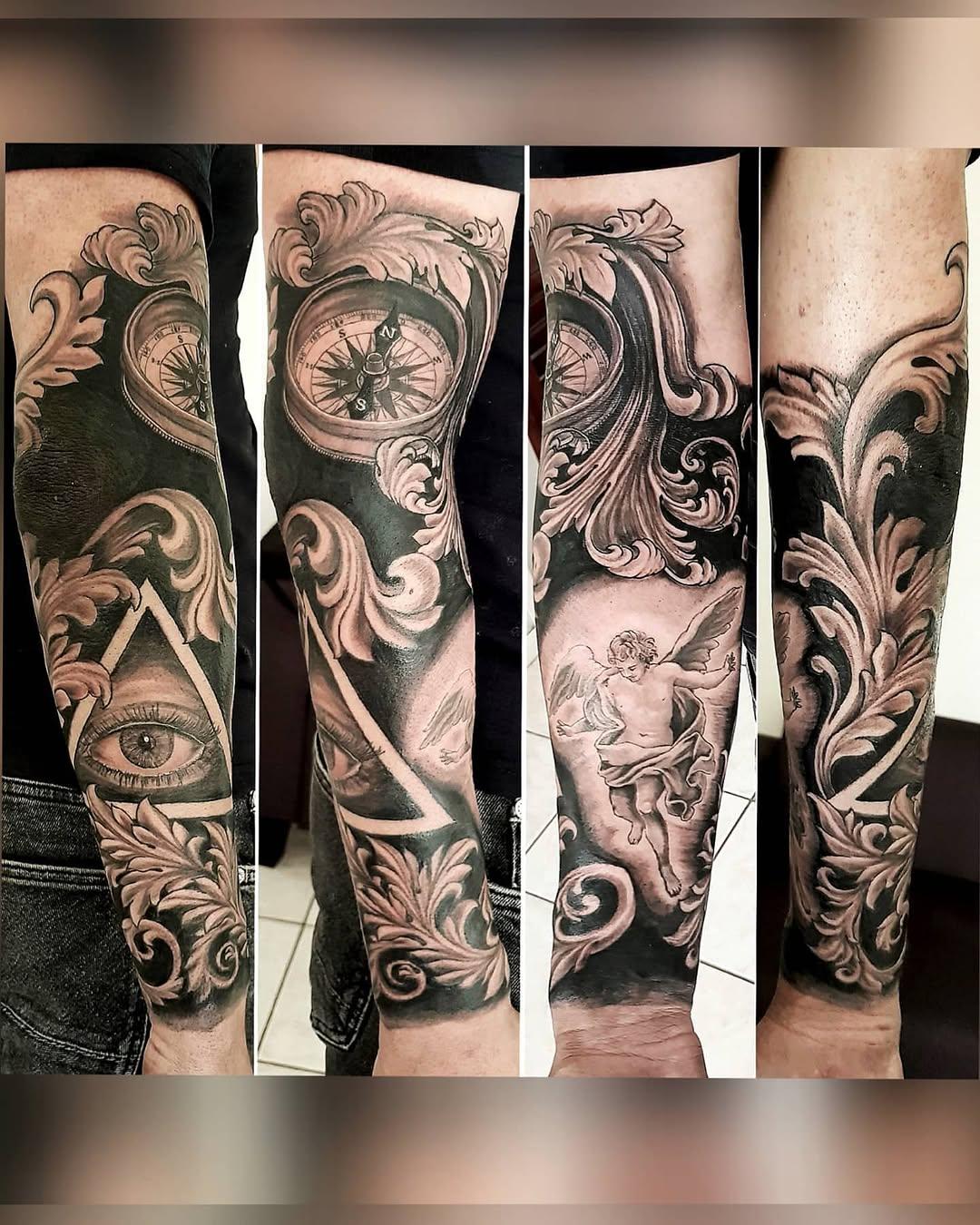 Tatouage Manchette oeil ange — boobaxtattoo