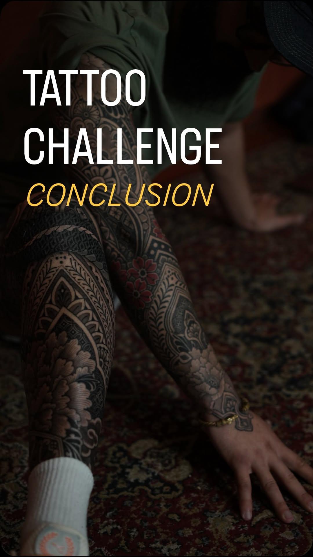 Tatouage Jambe sleeve challenge tattoo — dino_vallely