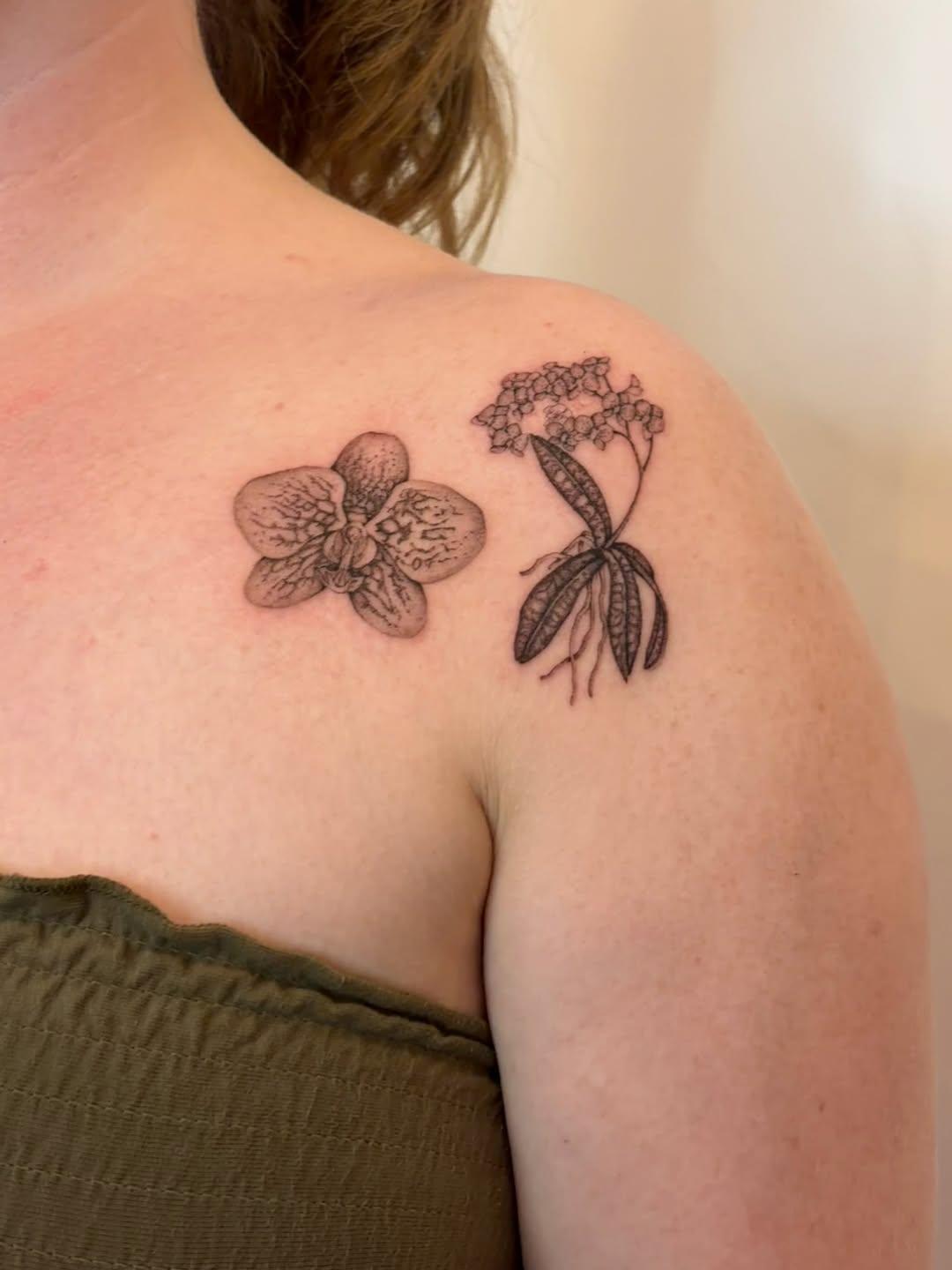 Tatouage orchidée — valentine_mandarine