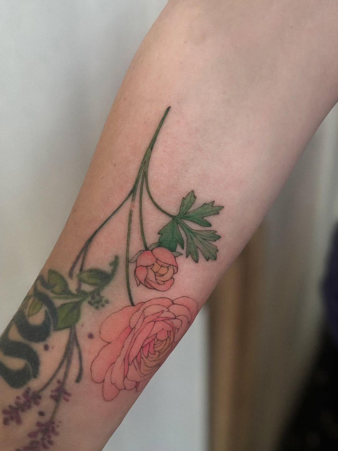 Tatouage Renoncules — quokelune