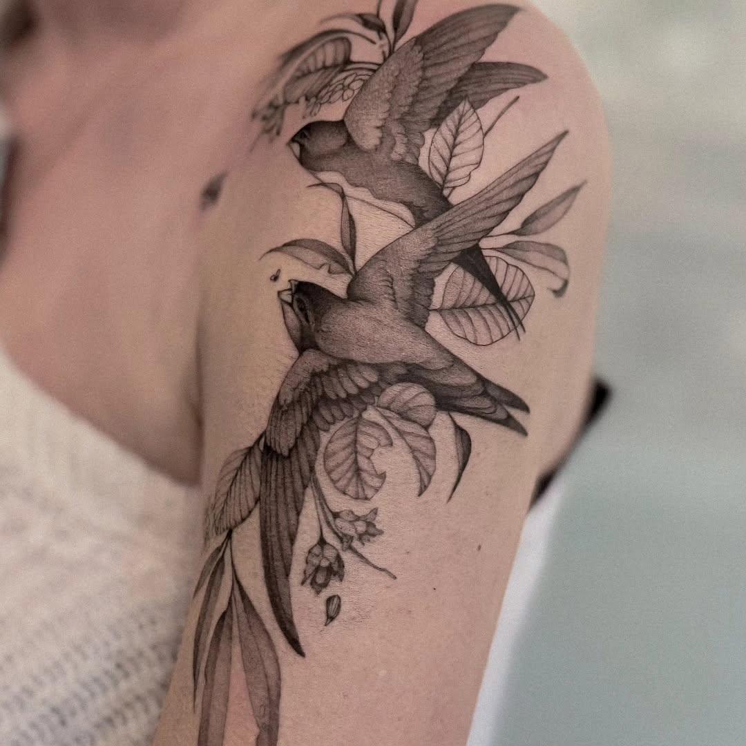 Tatouage Trois martinets — quokelune