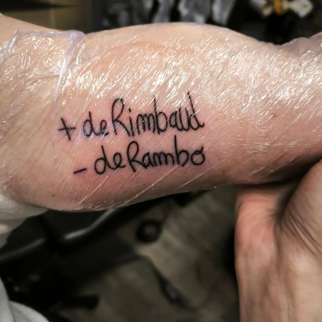 Tatouage Lettrage - de Rimbaldi de Rambo — yannonyme