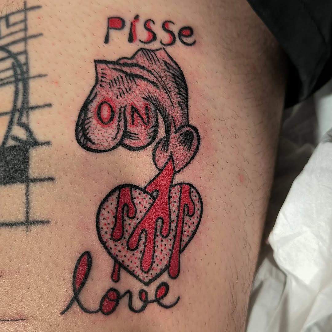 Tatouage Lettrage - Pisse On Love — yannonyme