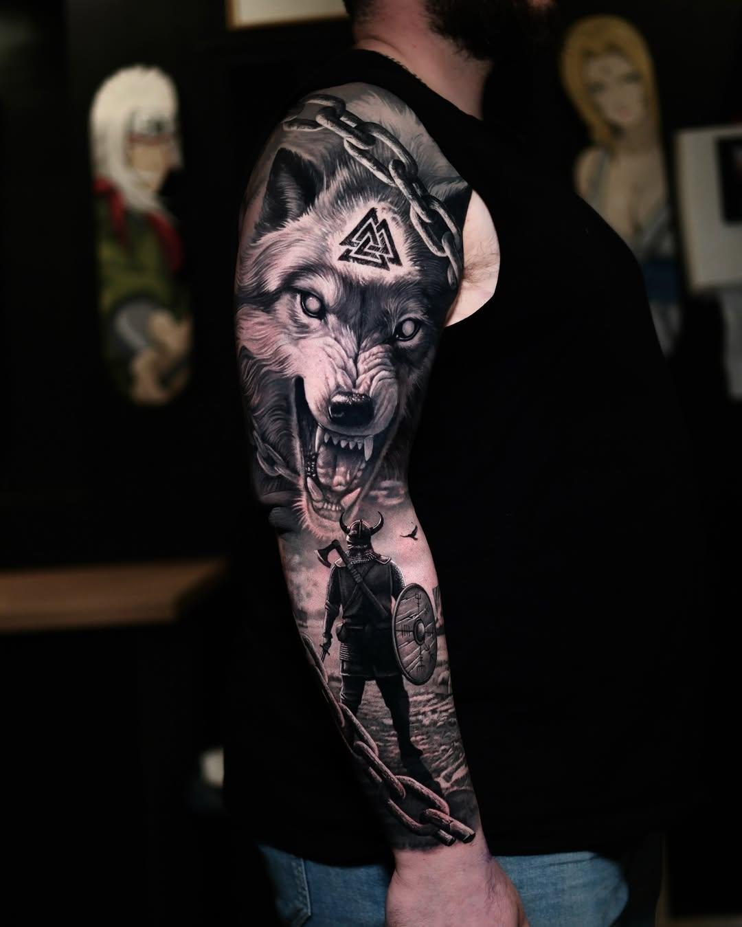 Tatouage Loup Fenrir — egon_weiss