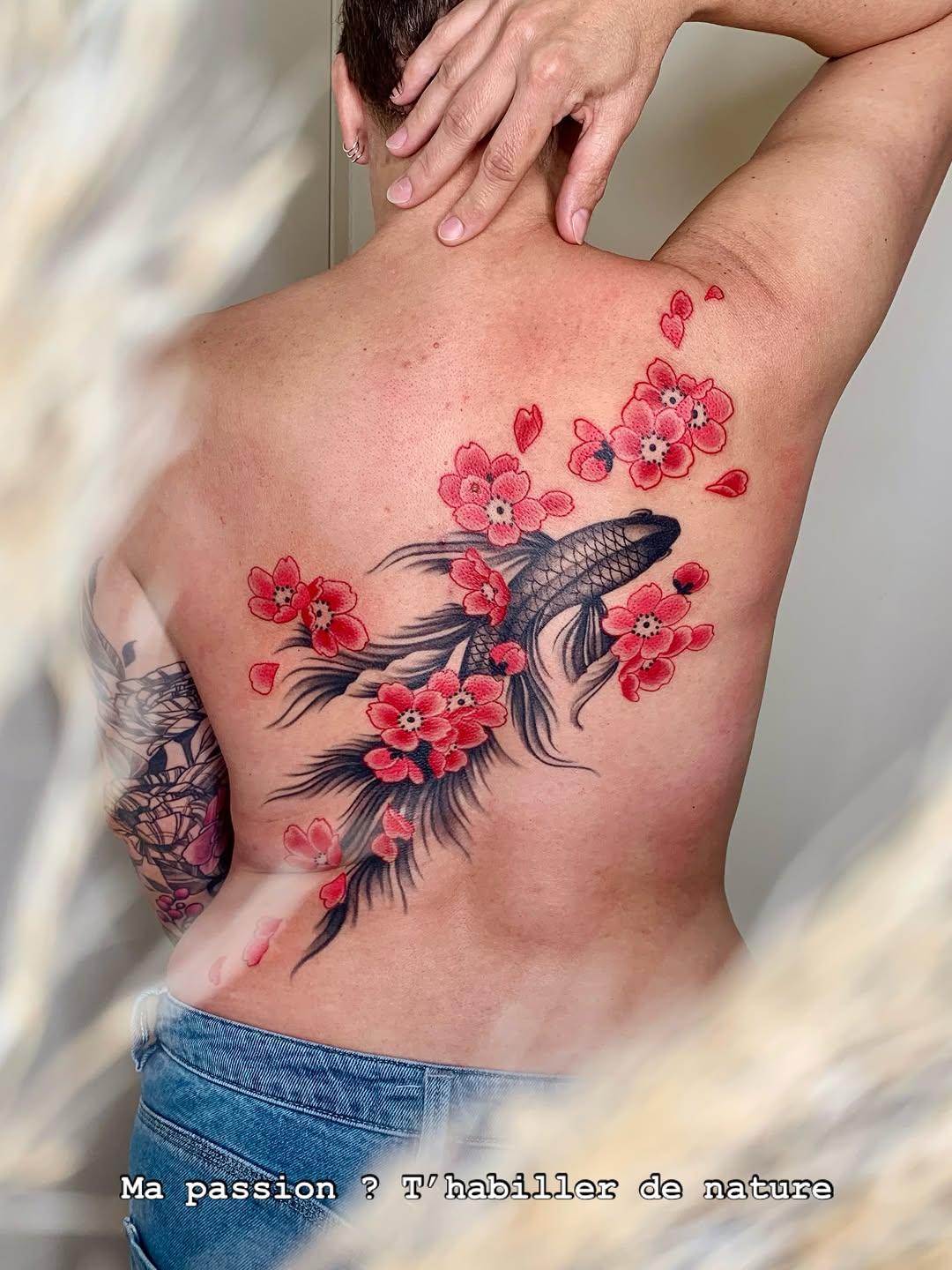 Tatouage Poisson combattant couleur — bonnie_tatouage