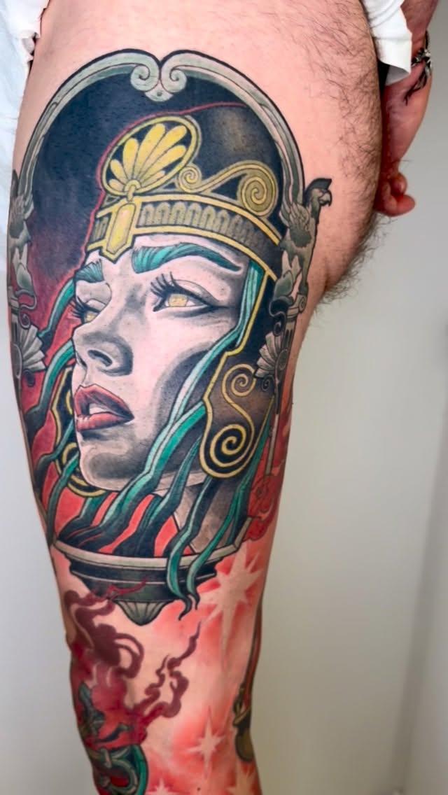 Tatouage Portrait tête féminin — rockyzero_tattoo