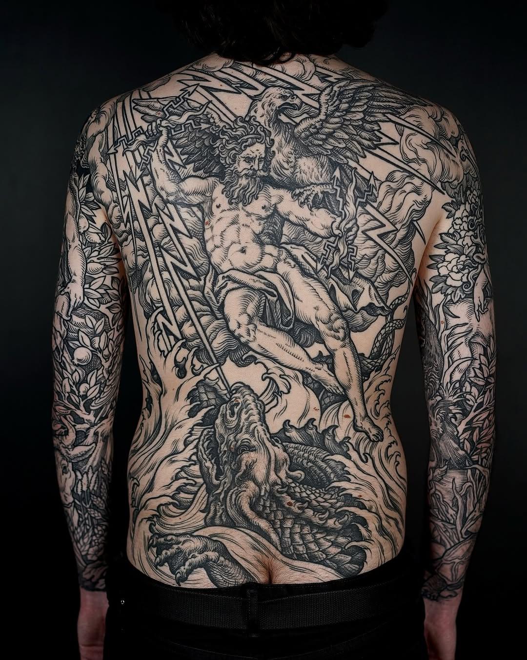 Tatouage Mythologie grecque - Zeus, Hadès, Perséphoné, Artémis, Hermès — mauddardeau
