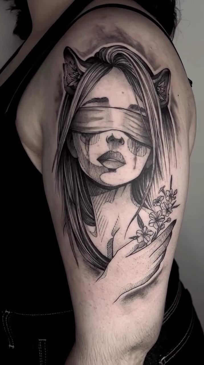 Portrait blackwork sketch — ezekiel_tattoo