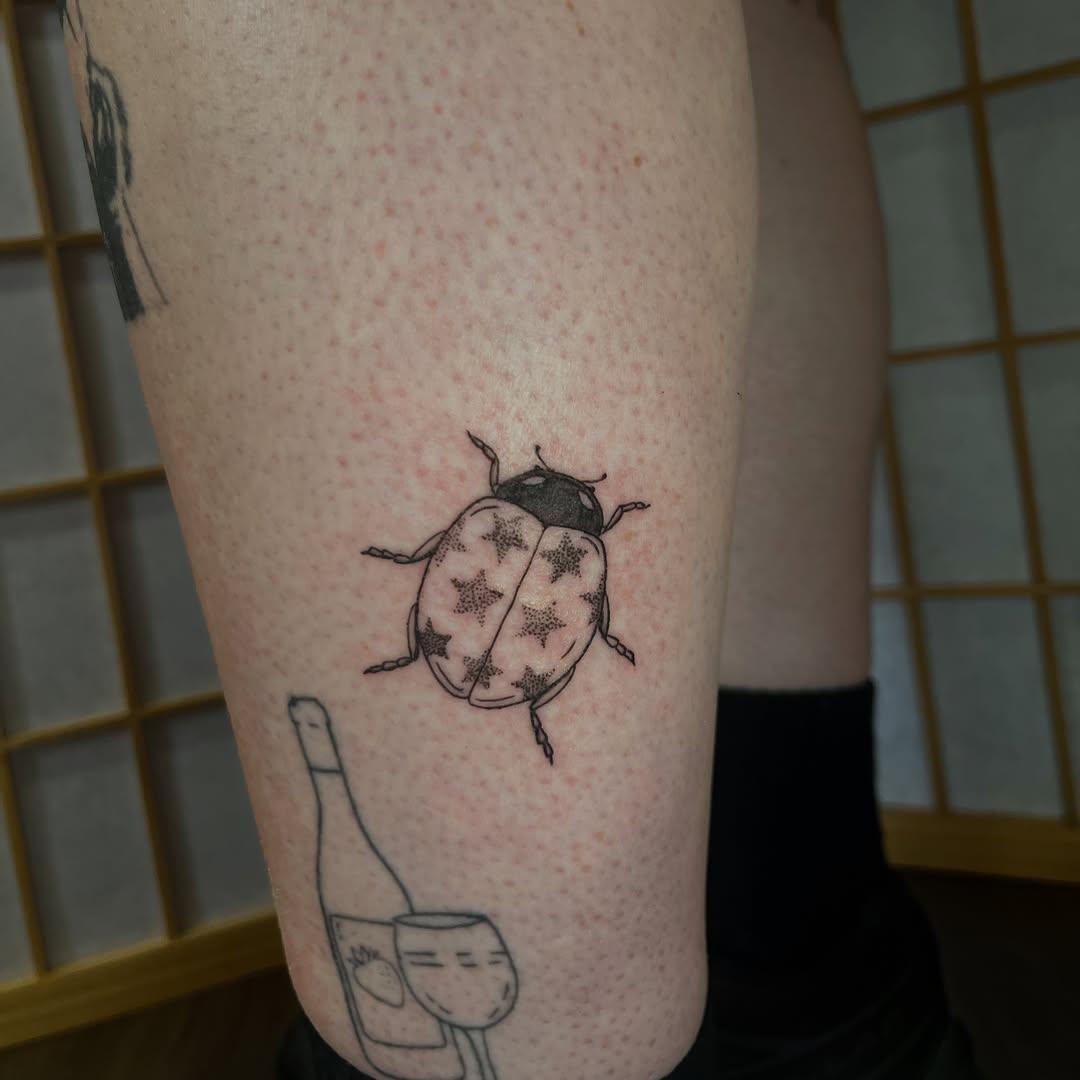 Coccinelle aux taches étoilées, dotwork — _welly_art
