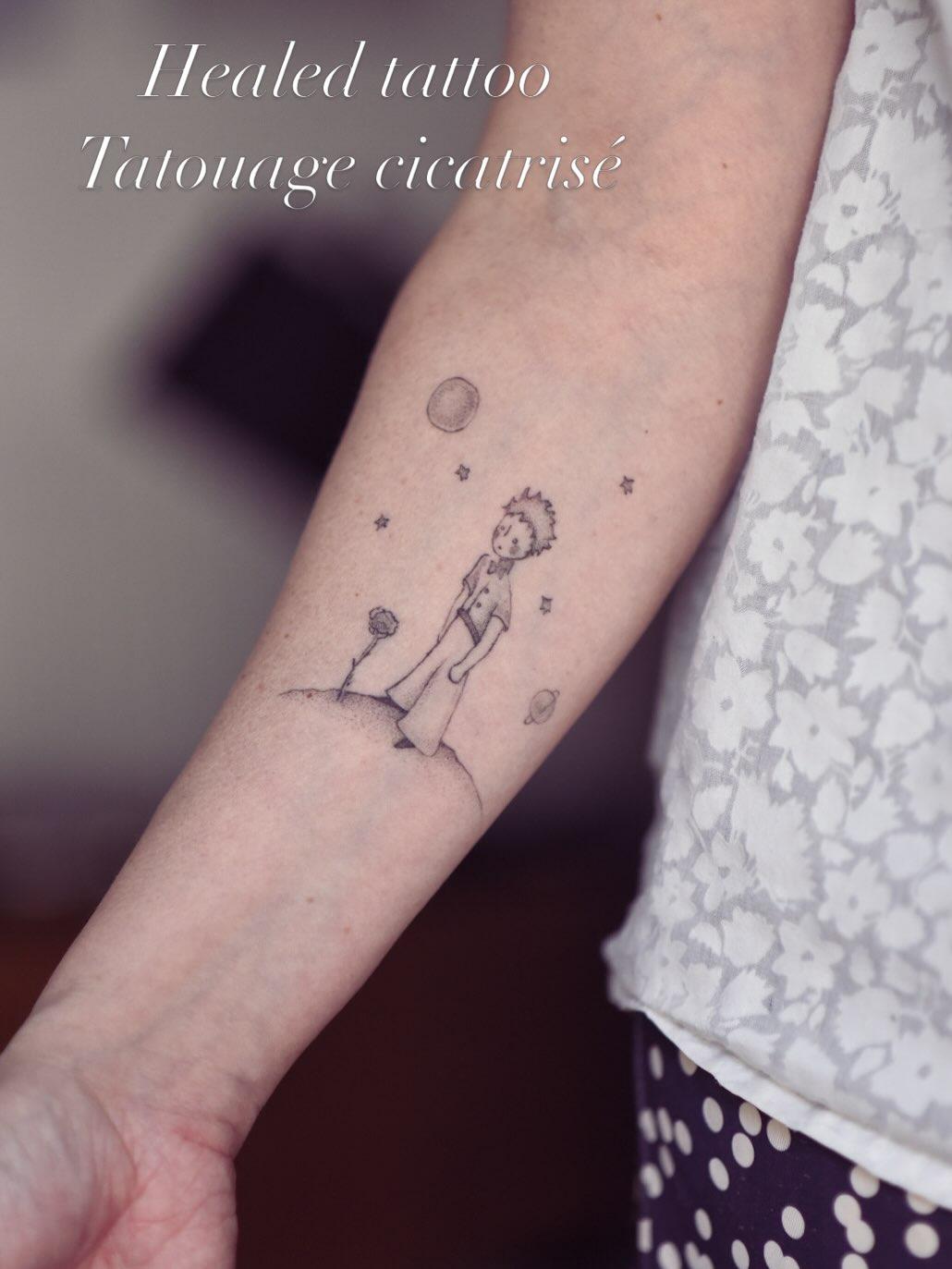 Fine line Petit Prince cicatrisé — samantha__rico