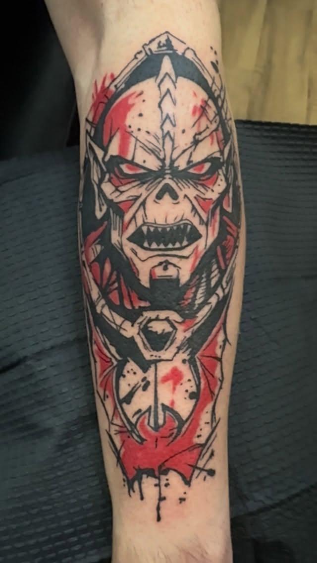Tatouage He-Man trash polka — jaybaxterart