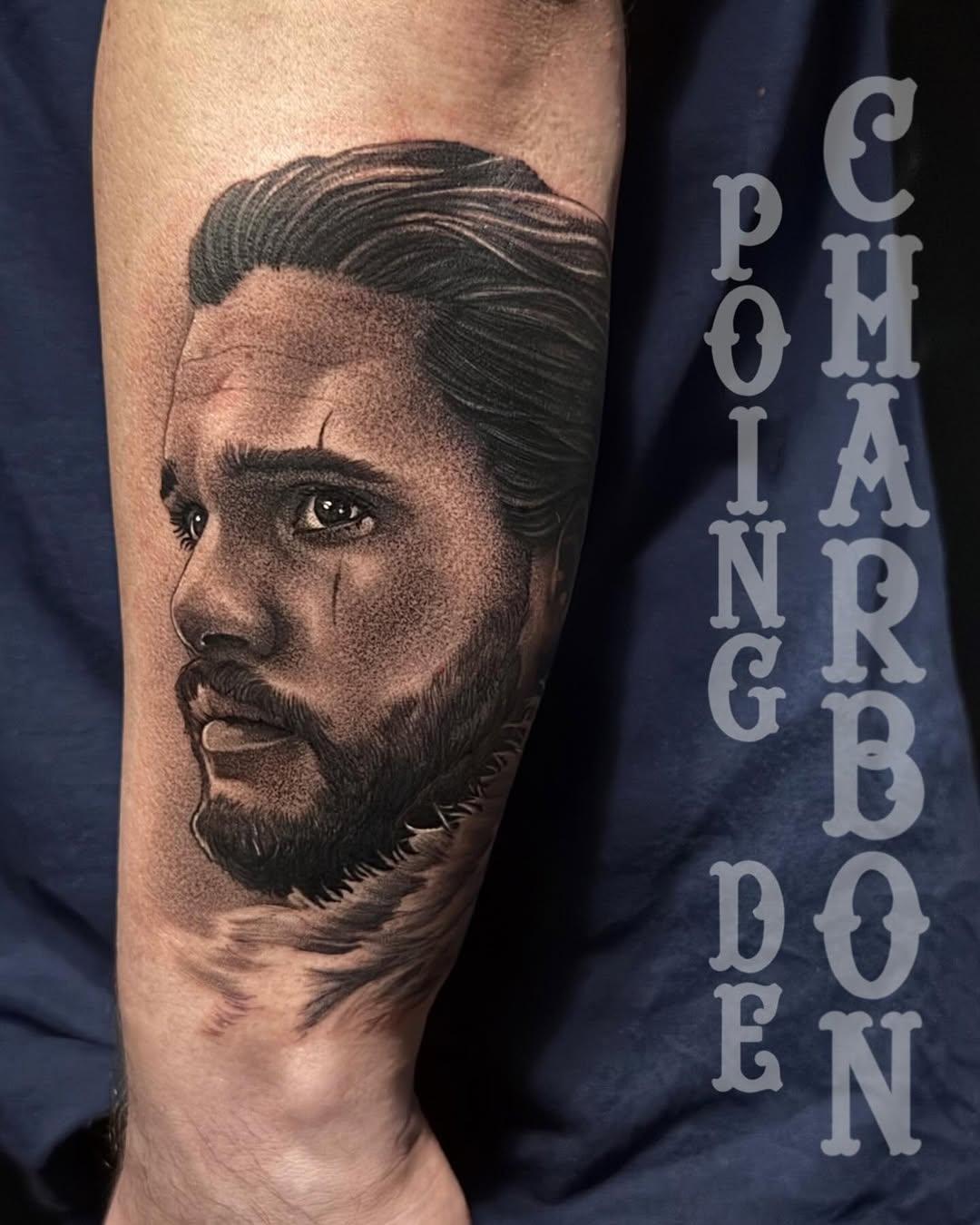 Tatouage Jon Snow dotwork — marc.winchestertattooshop