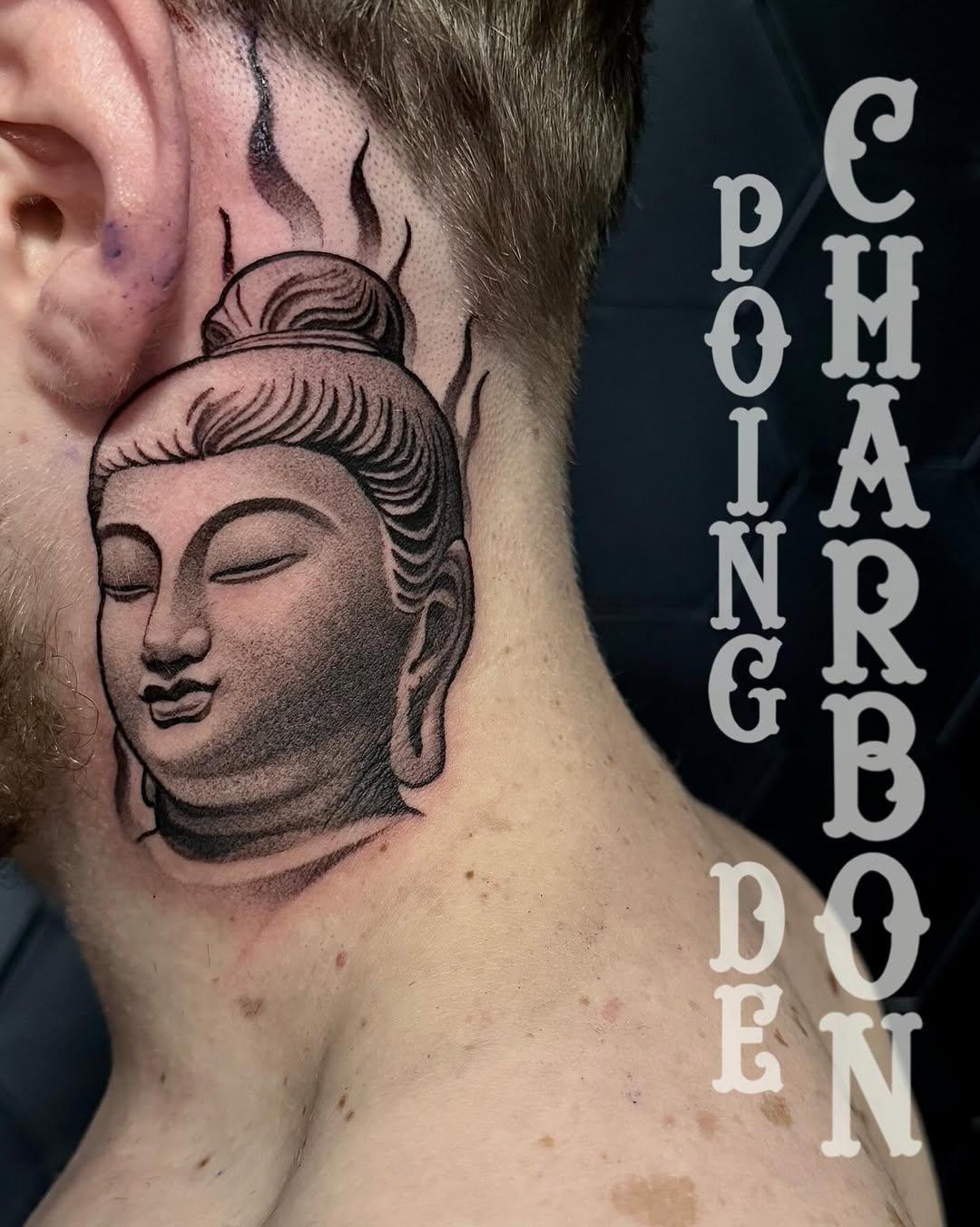 Tatouage Bouddha dotwork — marc.winchestertattooshop