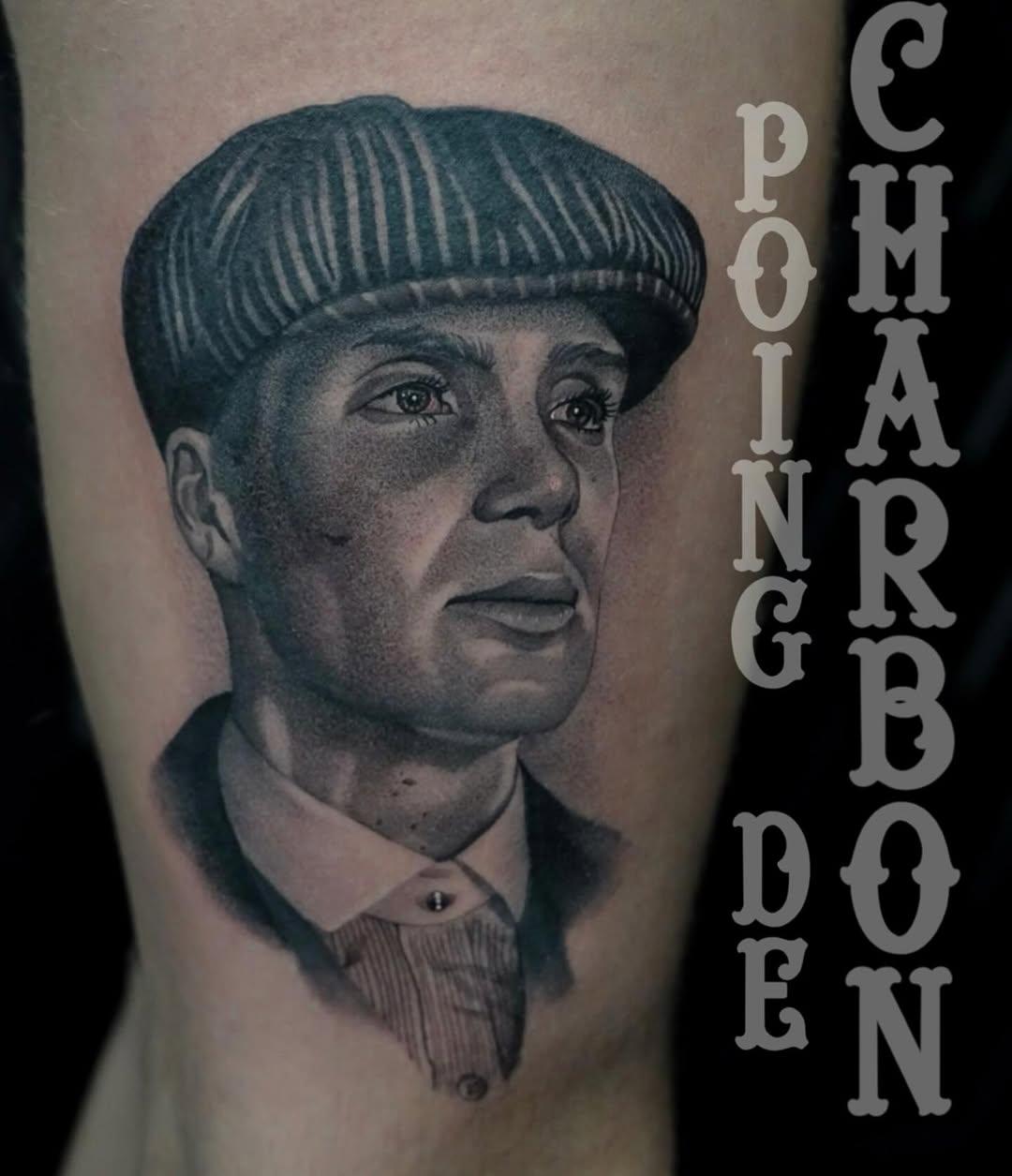 Tatouage Thomas Shelby dotwork — marc.winchestertattooshop