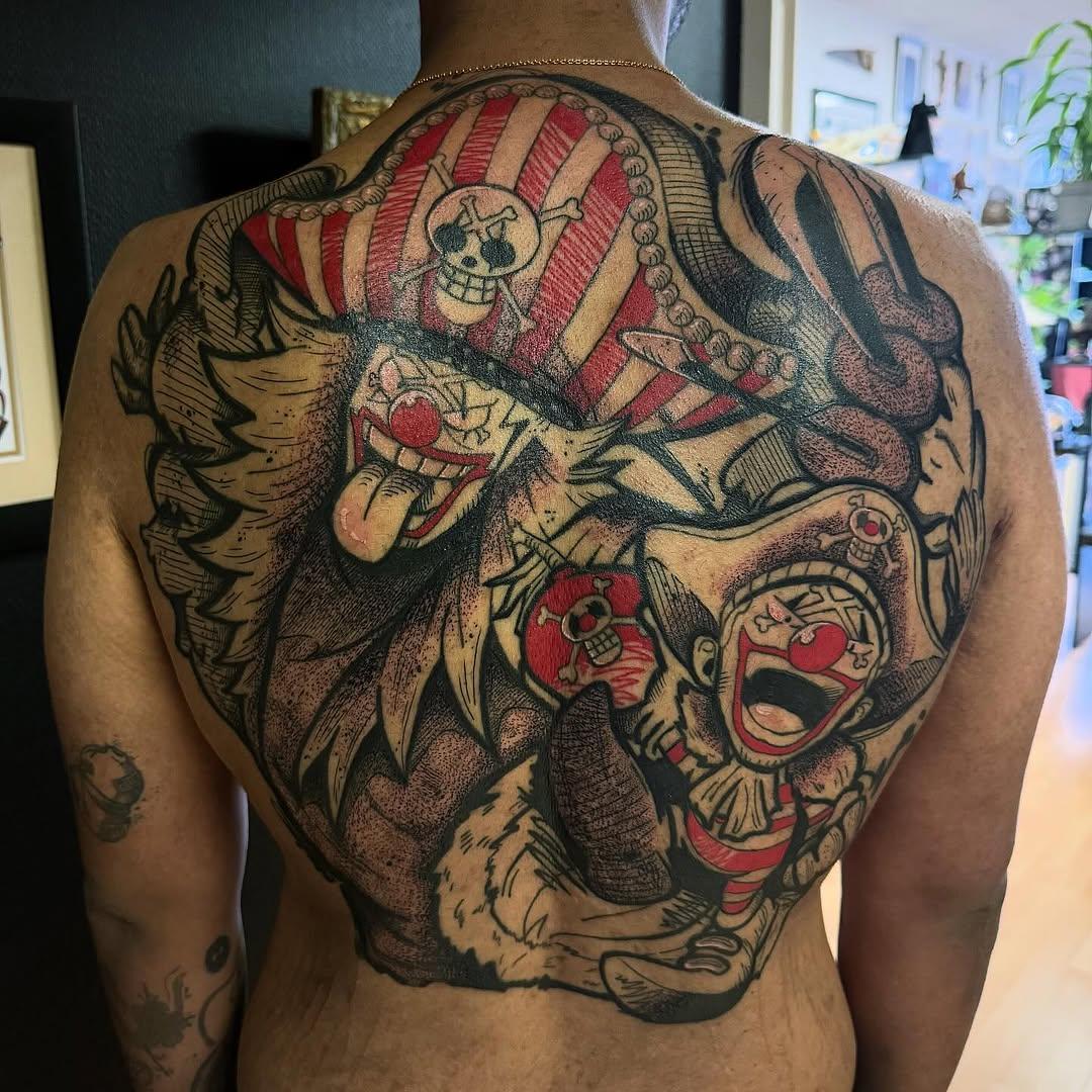 Dos Baggy (One Piece) sketch tattoo — _nobu_tattoo_