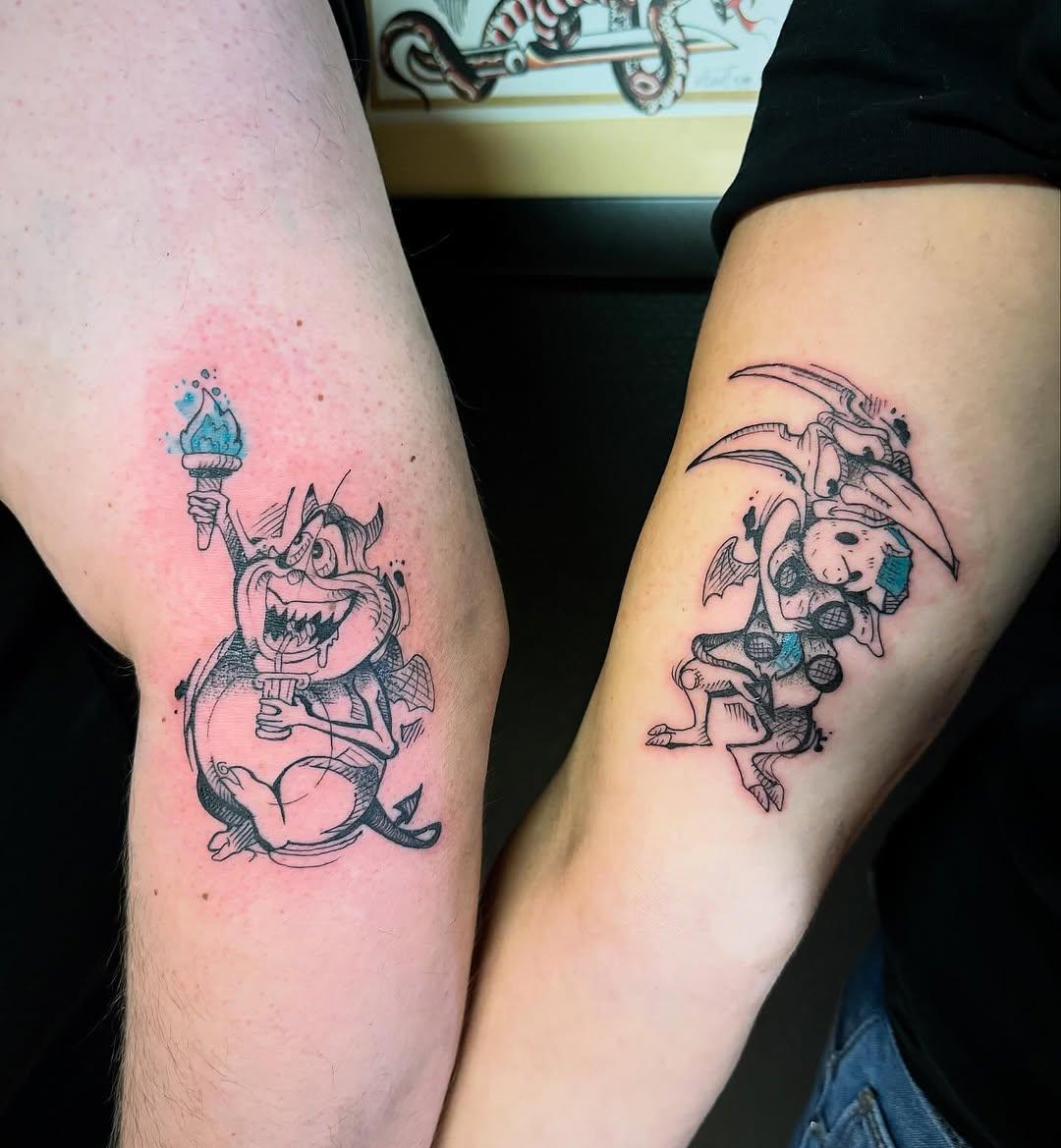 Tatouages Disney entre frère et sœur — _nobu_tattoo_