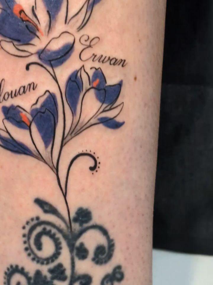 Crocus floral fine line — lup_ink.ttt