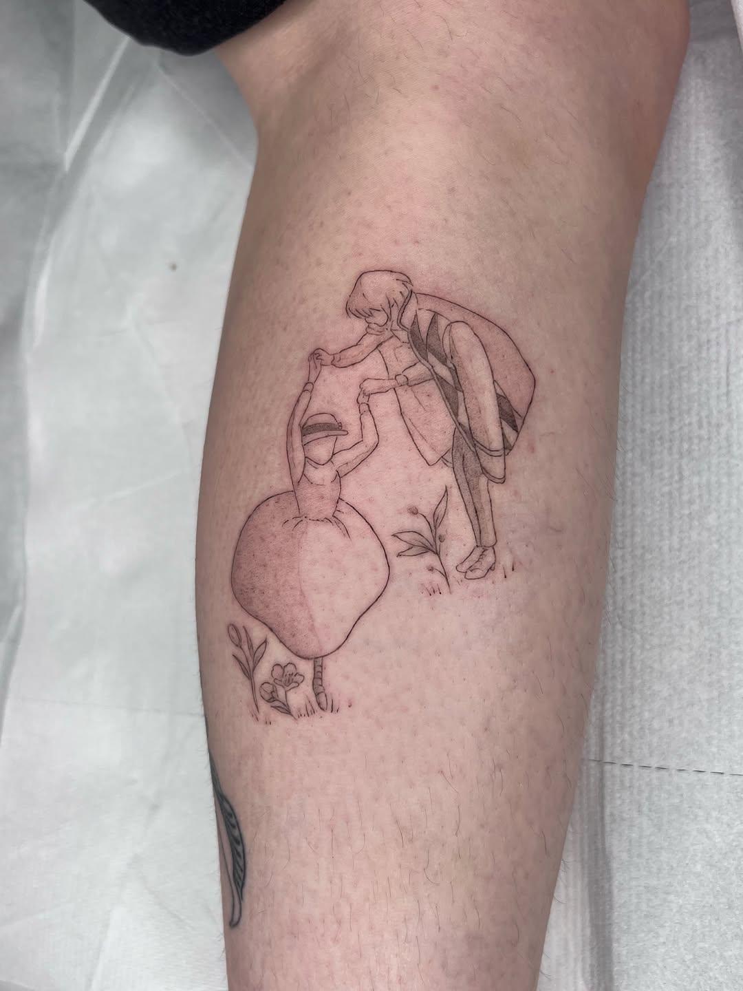 Tatouage Sophie, Haru, Ponyo — hengsenberg_tattoo