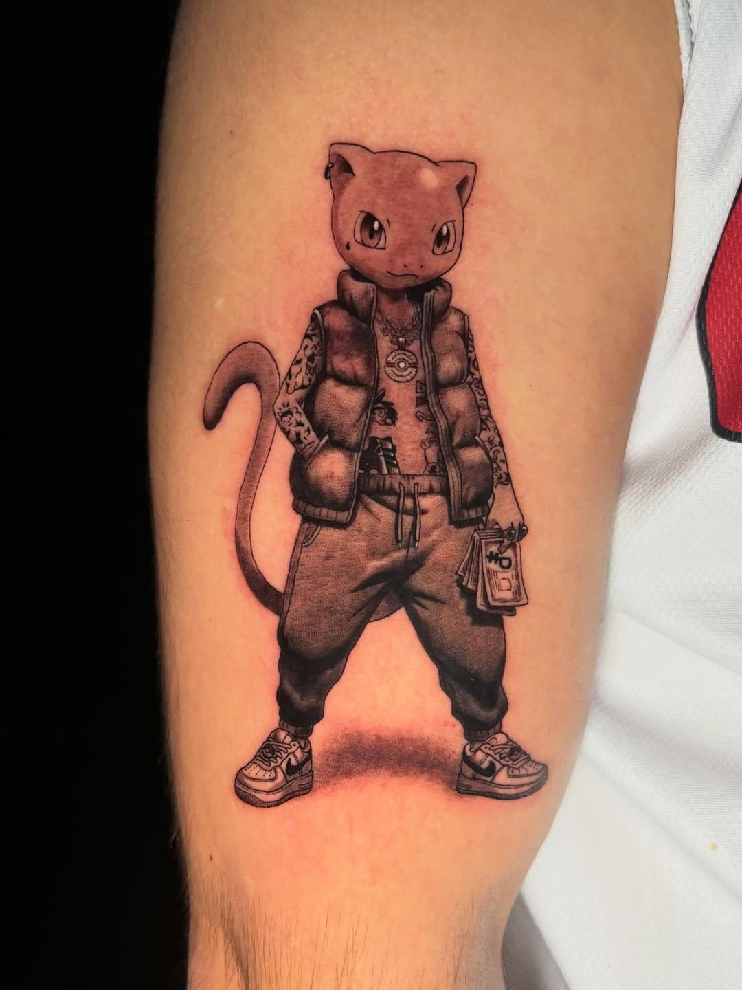 Tatouage Mew Pokemon en couleur — link.ttt1
