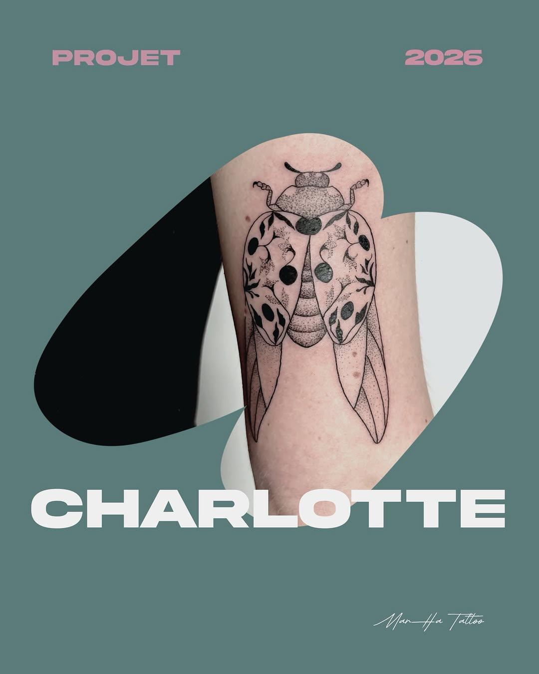 Tatouage coccinelle ornemental — marha.ttt