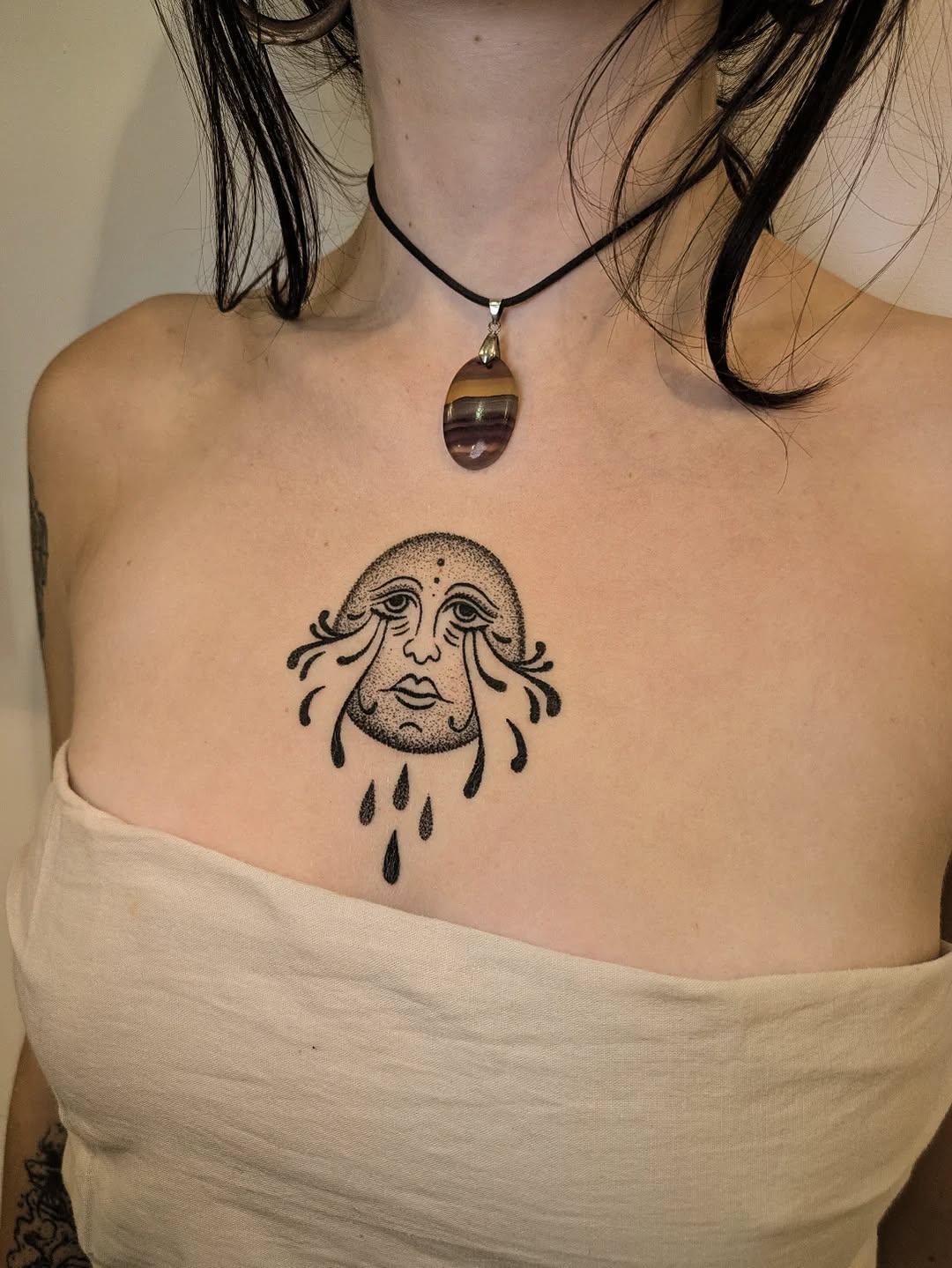 Tatouage handpoke ornemental flash adopté — sudden__rain