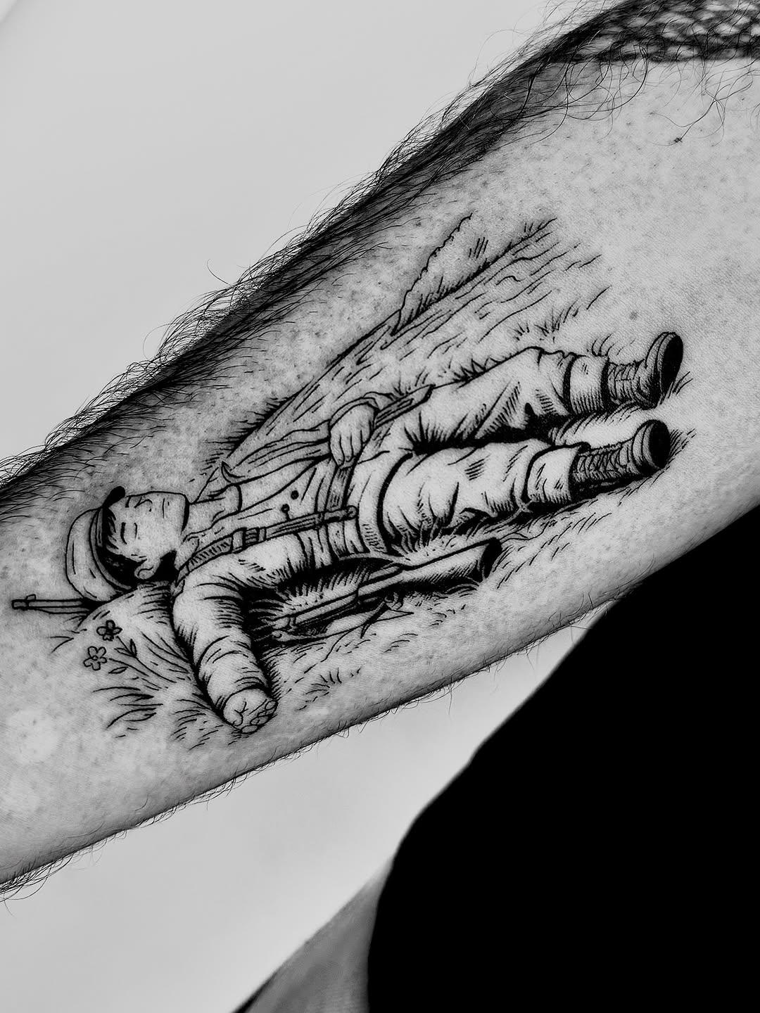 Lettrage « Le Dormeur du val » — mlle.m.tattoo