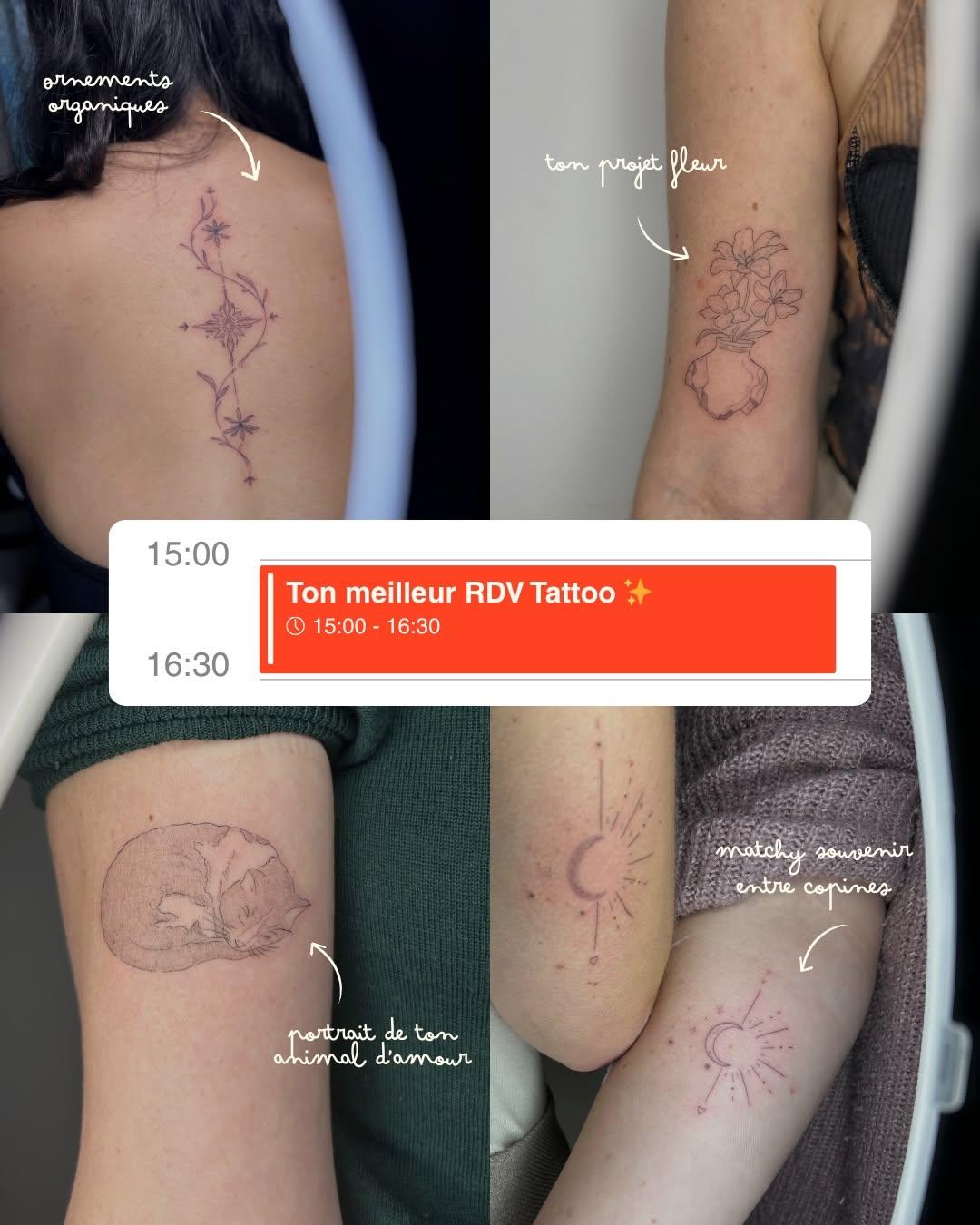 Tatouage Ornements, fleurs, animal, souvenir — maad.muse