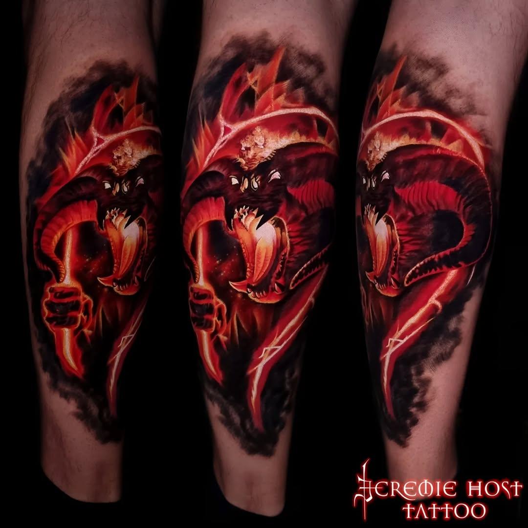 Tatouage Seigneur des anneaux couleur — jeremiehost_tattoo