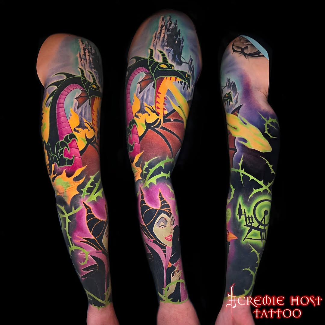 Tatouage Maléfique Disney couleur — jeremiehost_tattoo