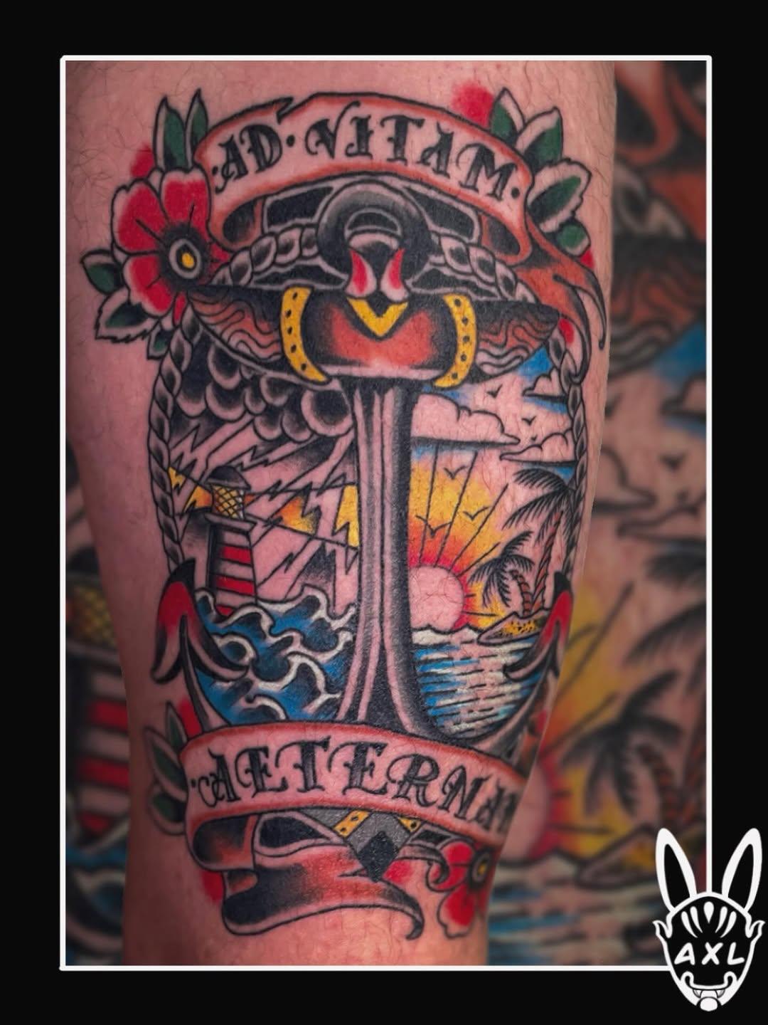 Tatouage ancre traditionnel — axlt_art
