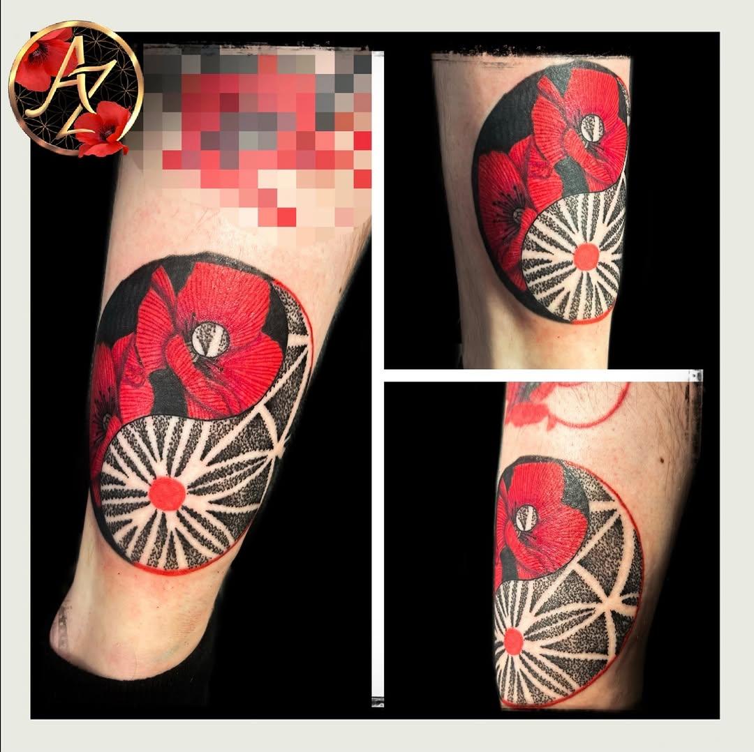 Tatouage fleurs coquelicot — azraelle76