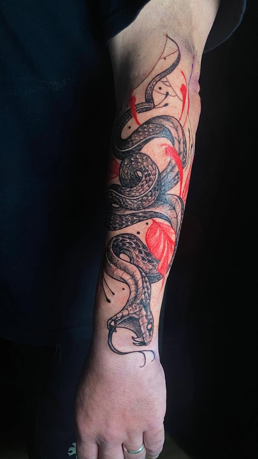 Serpent trashpolka, réalisme graphique — arno__ledaron