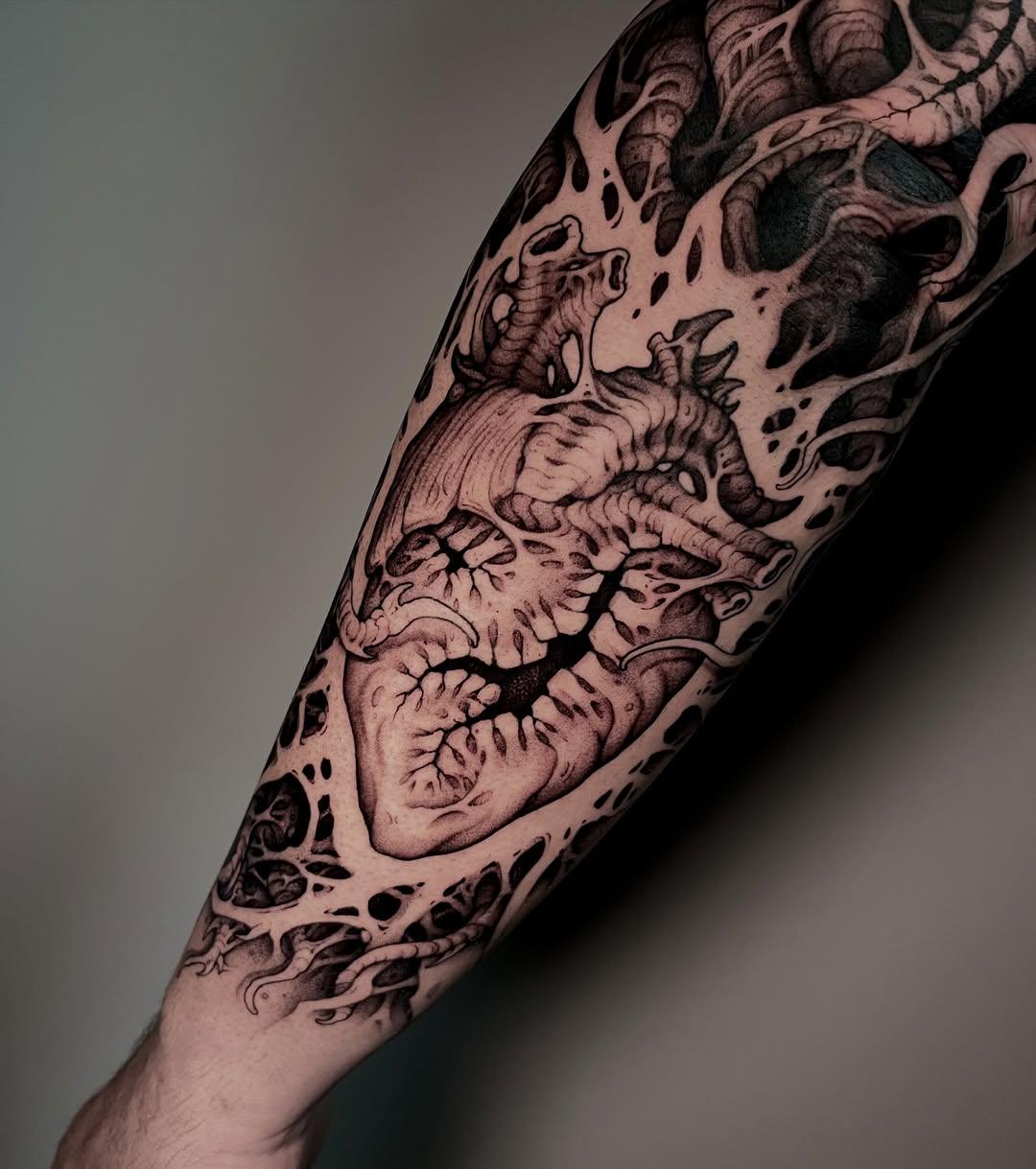 Manchette pirate des Caraïbes freehand blackwork — shewbaba