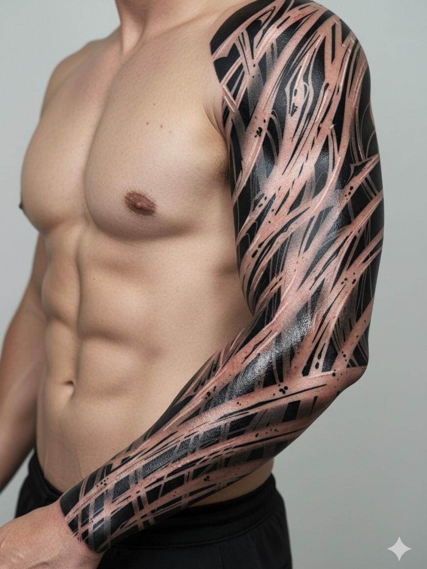Tatouage tribal nature sleeve — seb22.ttt