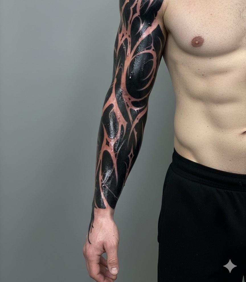 Tatouage tribal sleeve bras — seb22.ttt