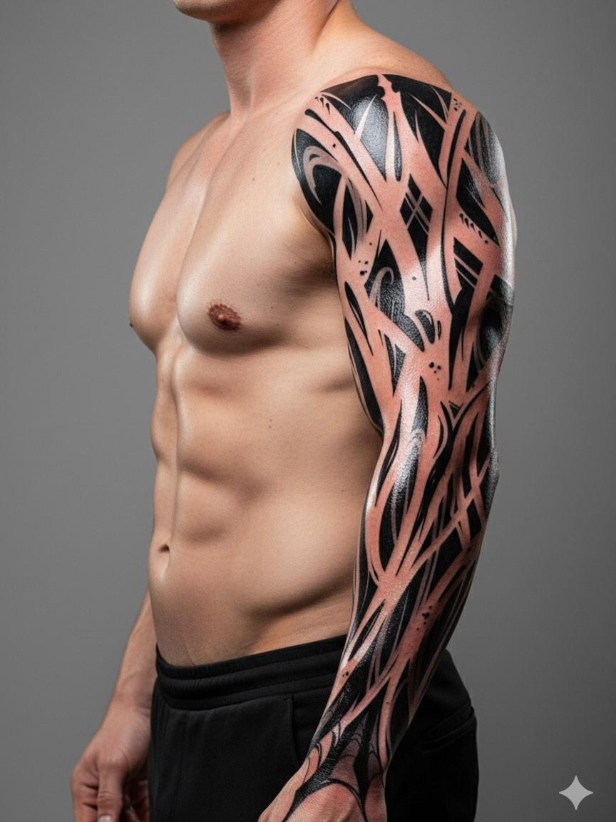 Tatouage tribal organic bras — seb22.ttt