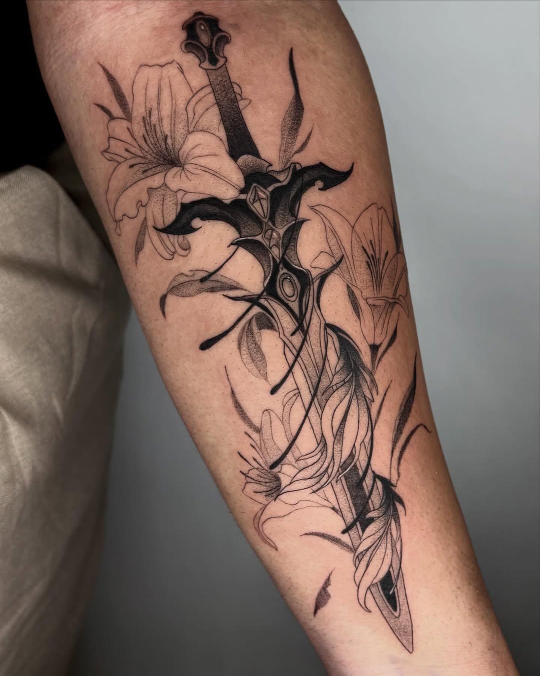 Épée dark blackwork — thom_medusa