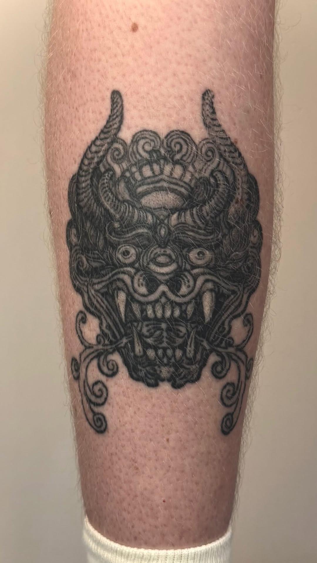 Kimenwa (tuile démon japonaise) blackwork — mr.light_kim