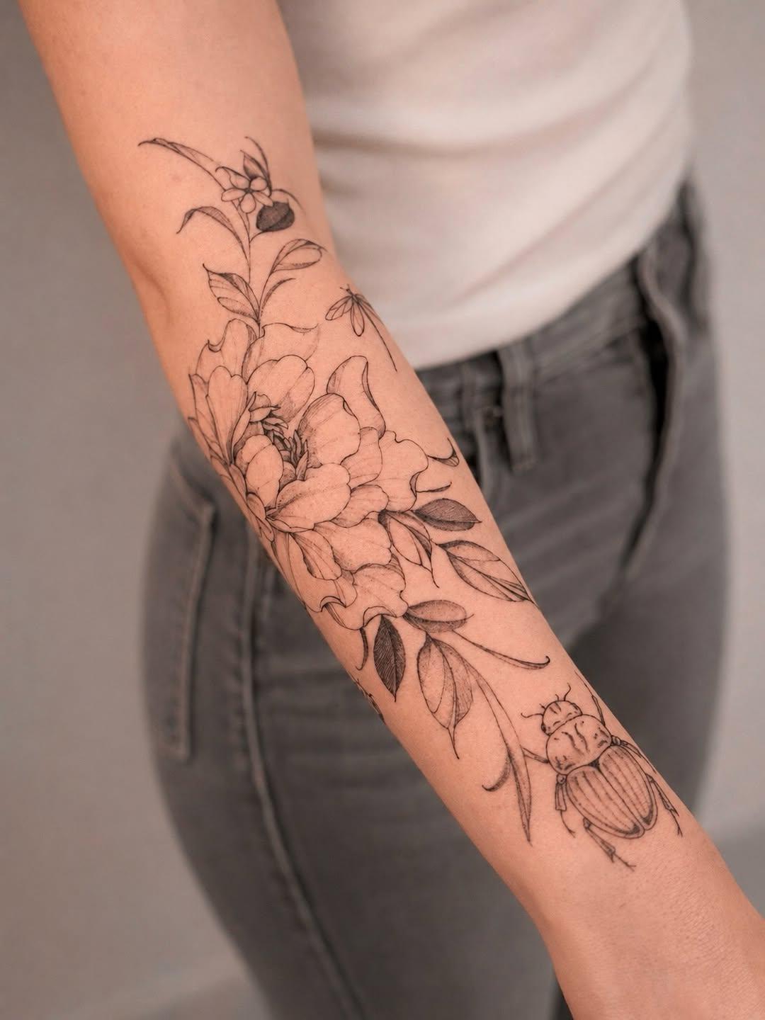 Début de manchette pour Amandine — maepoussin.tattoo