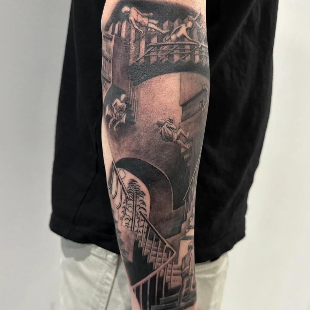 Blackwork Escher convention — mautantattoo